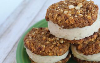 Nature Oat Bakes IsaCream sandwiches on a plate