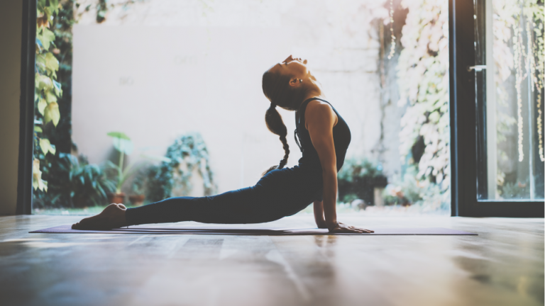 Girl in Upward Facing Dog