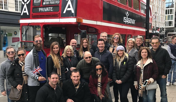 An Isagenix group visits the U.K.