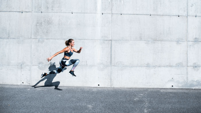 woman, sprinting, running, working out