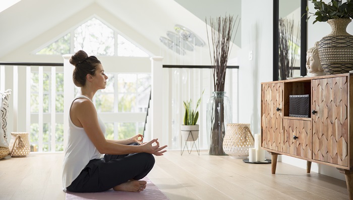 Woman meditating