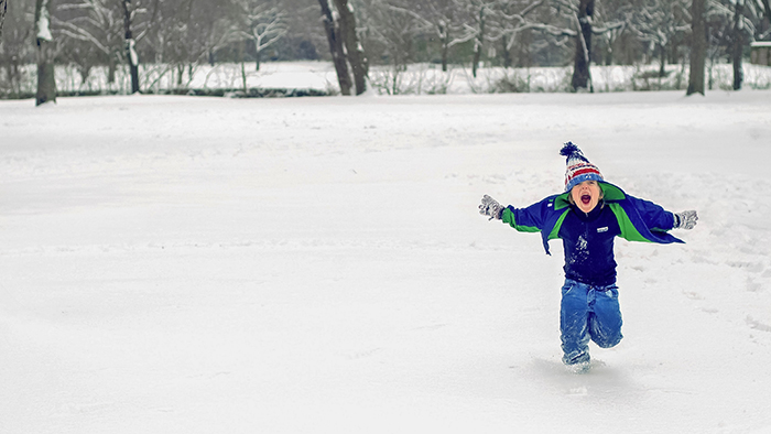 boy in snow