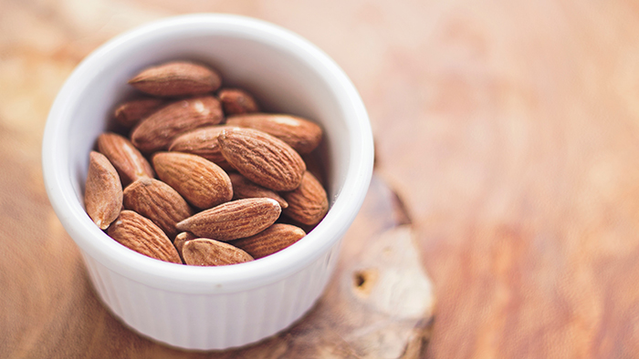 almonds in bowl