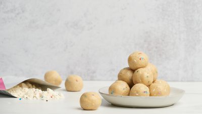 Birthday Cake Protein Balls