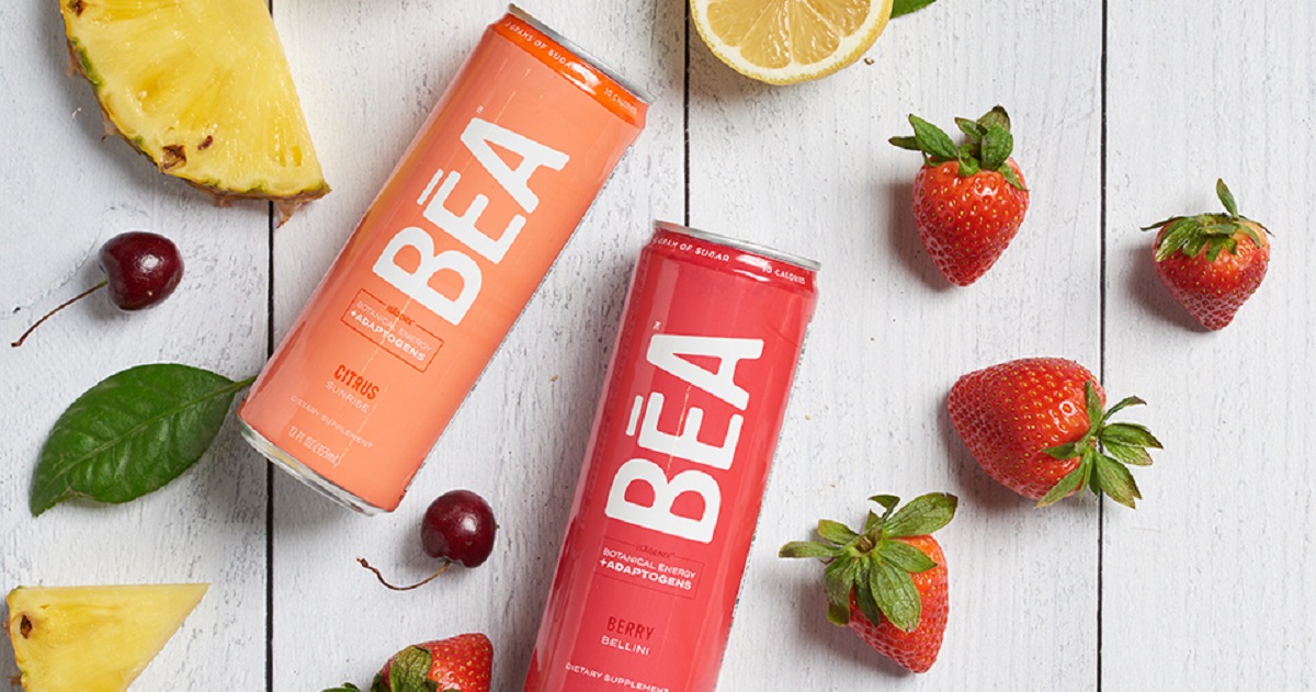 2 cans of Citrus Sunrise and Berry Bellini BEA Sparkling Energy Drink