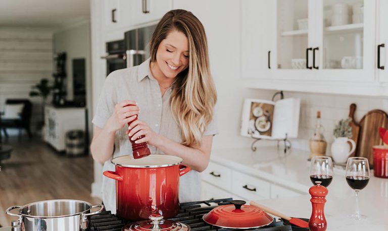 woman cooking