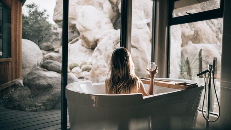 woman in bathtub