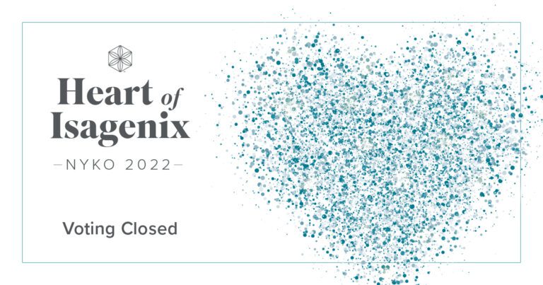 Voting Now Closed for the 2022 Heart of Isagenix Recipient